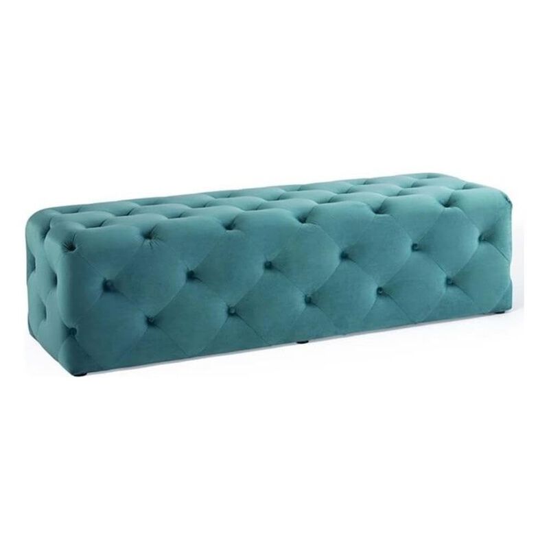 Modway EEI-3770-SEA Anthem 60" Tufted Button Entryway Performance Velvet Bench, Sea Blue image number 0