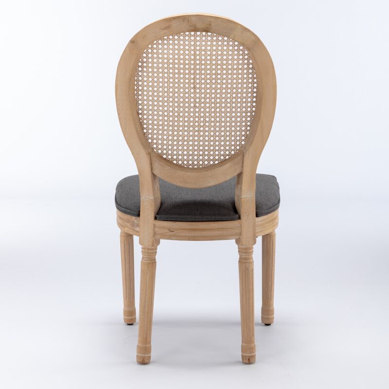 Streamdale Antique Gray Rattan Dining Chair, Set of 2 image number 5