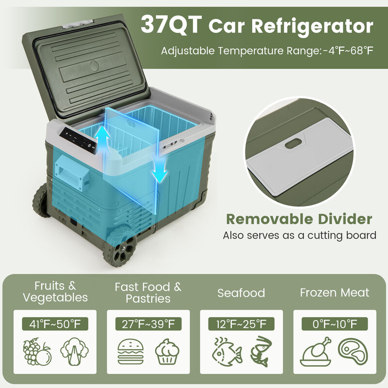 12 Volt Small Car Refrigerator Portable Car Fridge with Adjustable Range