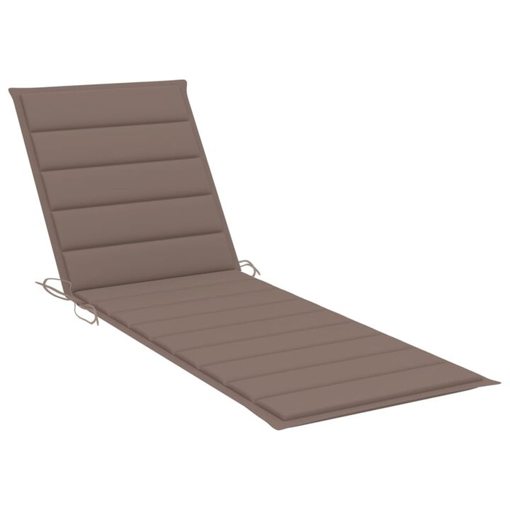 vidaXL Sun Lounger Cushion Taupe 78.7"x27.6"x1.6" Fabric