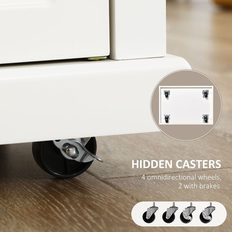 Hivvago Multi-Functional Kitchen Cart with Drawer and Towel Racks image number 4