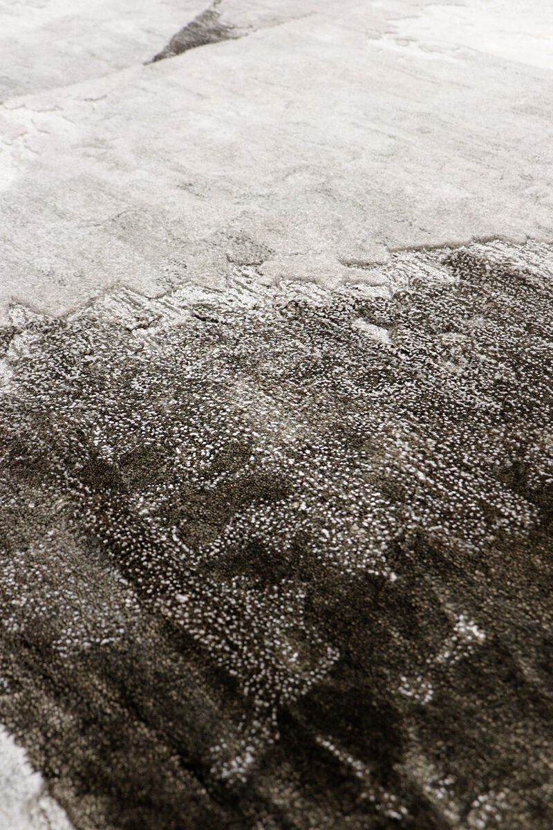 Pasargad Home Astrid Hand-Tufted Bsilk & Wool Brown Area Rug- 5' 1" X 7' 5" image number 3