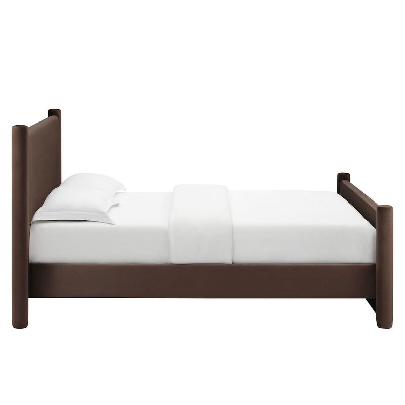 Rael Performance Velvet King Platform Bed image number 4