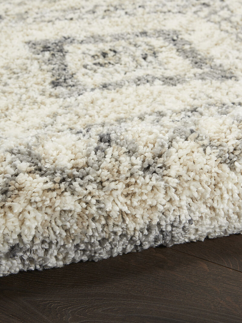 Oslo Shag OSL02 Ivory/Gray 4' x 6' Rug
