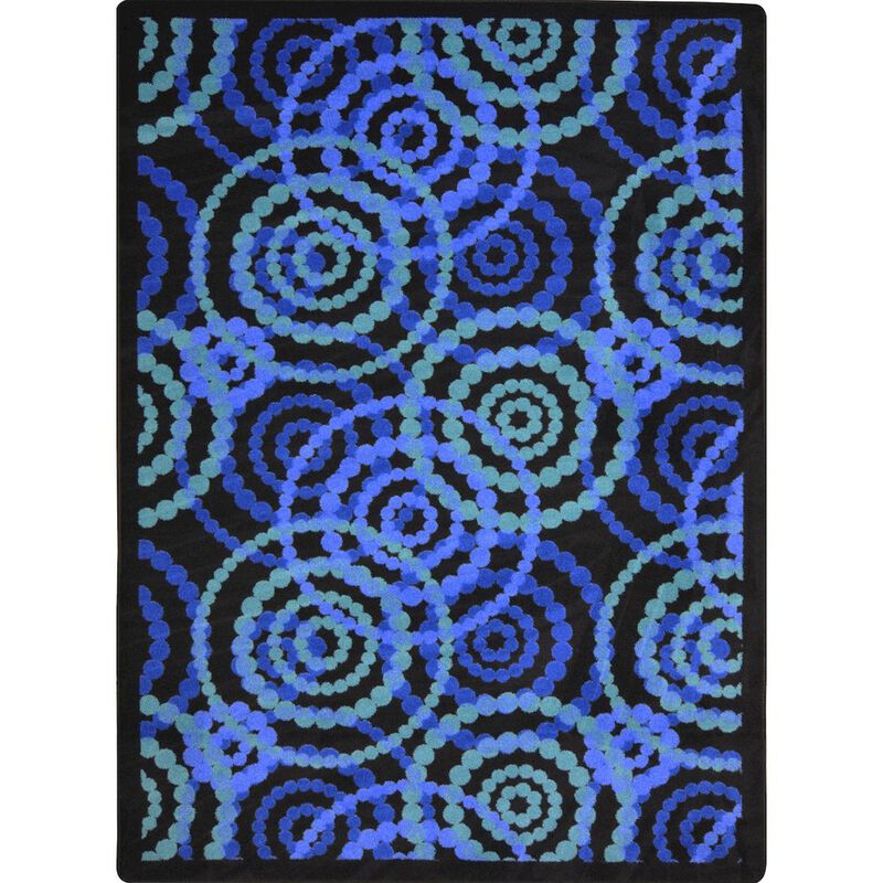 Joy Carpets Kid Essentials Dottie 10'9 x 13'2 Area Rug in Color Colors