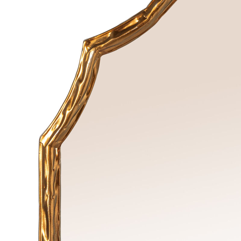 Framed Wall Mirror with Detailed Trim, Gold image number 5