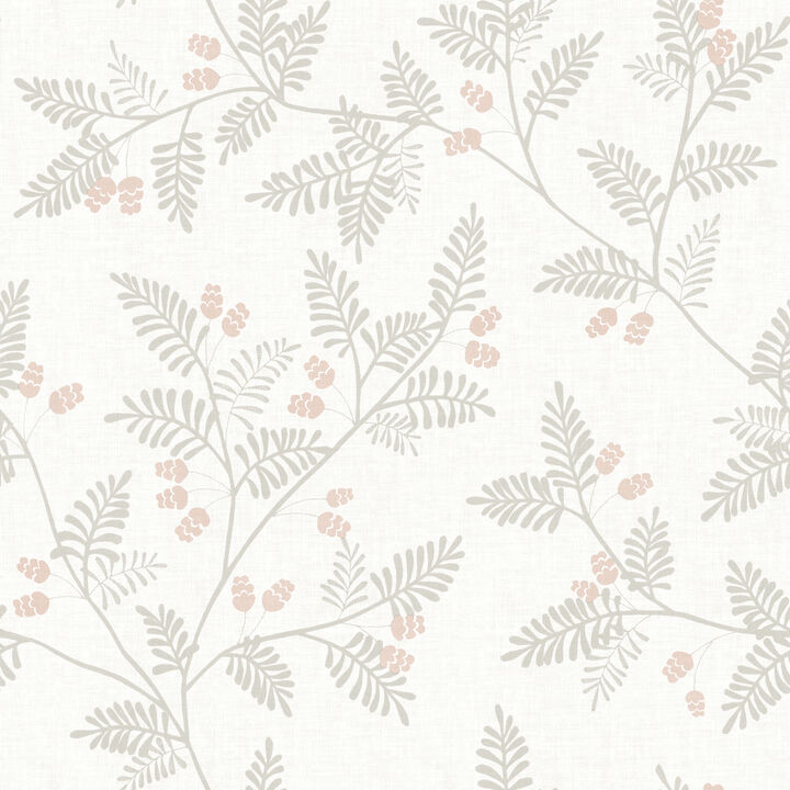 Ardell Taupe Botanical Wallpaper