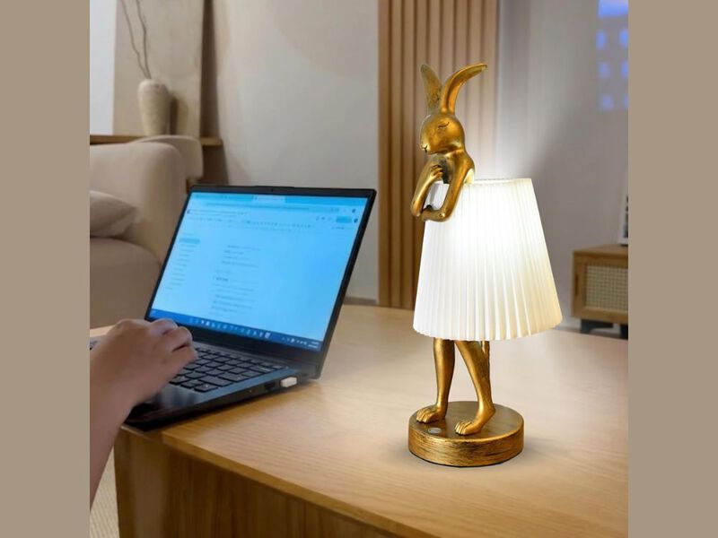 2 Pack Small Boho Rattan Lamps Cordless Waterproof, 5200mAh Rechargeable Table Lamp Battery Operated Dimmable image number 1