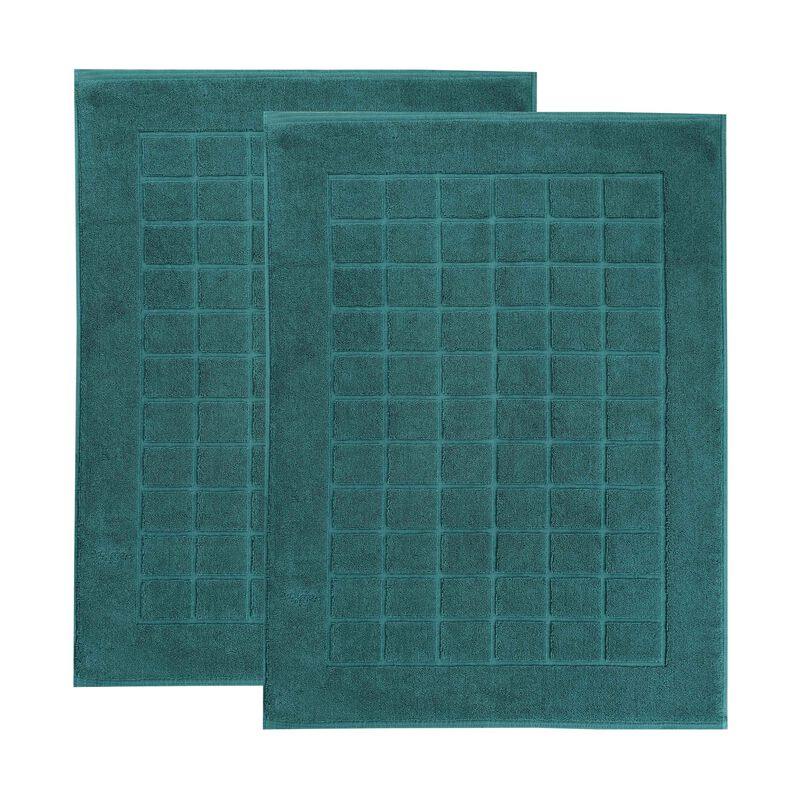Washable Cotton Checkered Bath Rug Set of 2 for Bathrooms image number 0