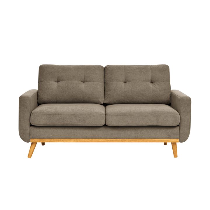 Samzum Mid-Century Modern Upholstered Tufted Loveseat