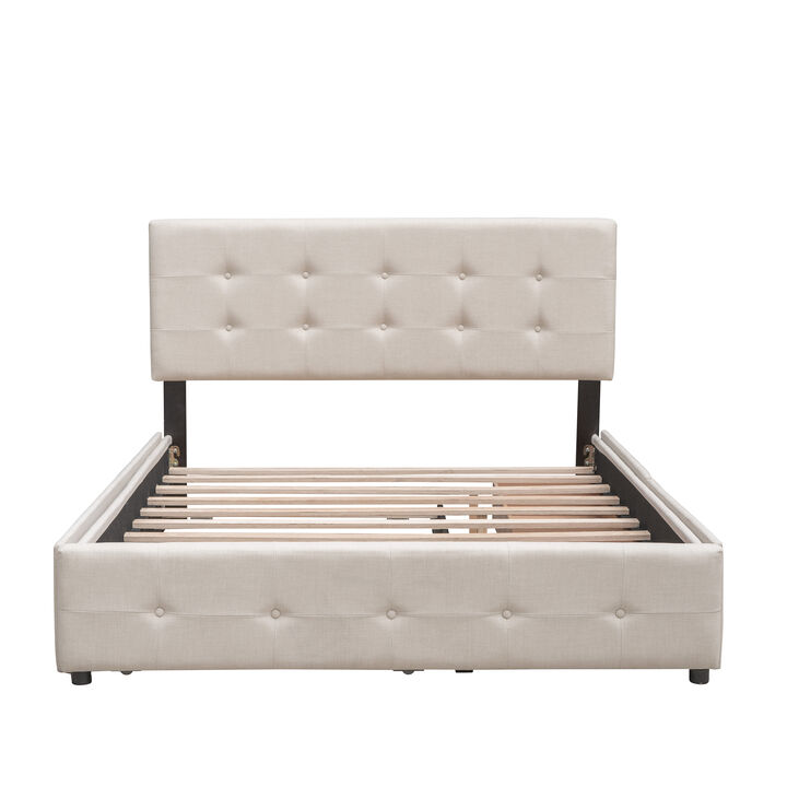 Quubpe Upholstered Platform Bed