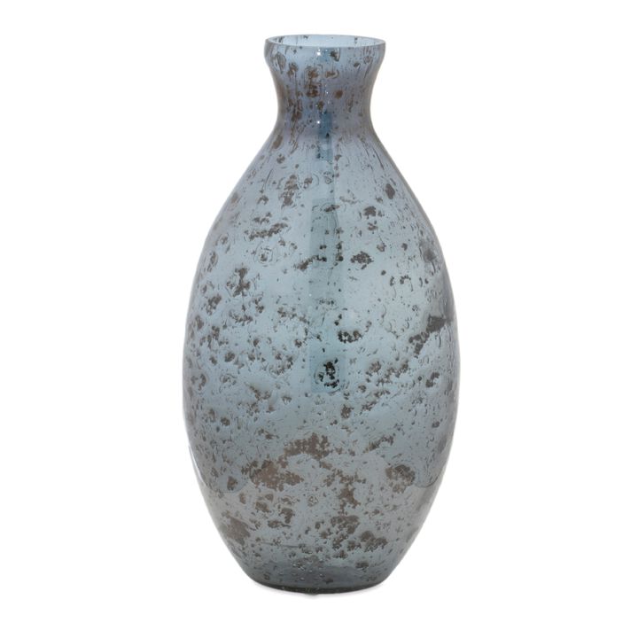 Set of 3 Textured Glass Bud Vases with Bubbled Finish for Modern or Rustic Decor