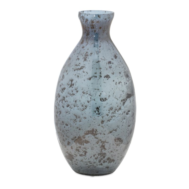 Set of 3 Textured Glass Bud Vases with Bubbled Finish for Modern or Rustic Decor