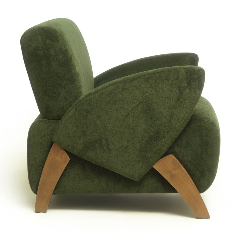Pumrix Velvet Fabric accent chair image number 5