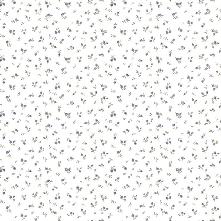 Blooming Garden Floral Blue Wallpaper 8372