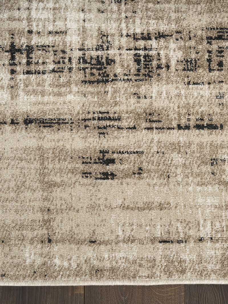 Washable Decor WSD08 Ivory/Mocha 6'7" x 9' Rug