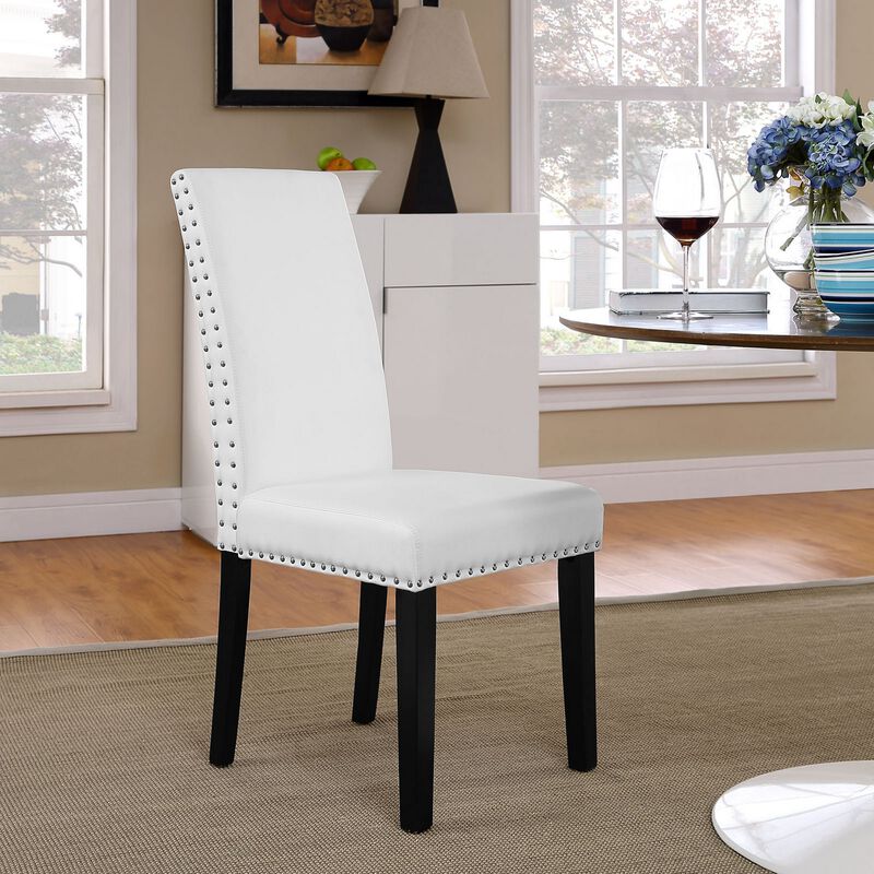 Parcel Dining Vinyl Side Chair-Benzara image number 3