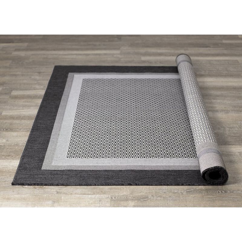 Novelle Home Jewel Monochromatic Border Indoor Outdoor Area Rug, 6'7 x 9'6 image number 3