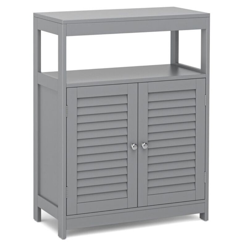 Freestanding Bathroom Floor Cabinet with Double Shutter Doors image number 0