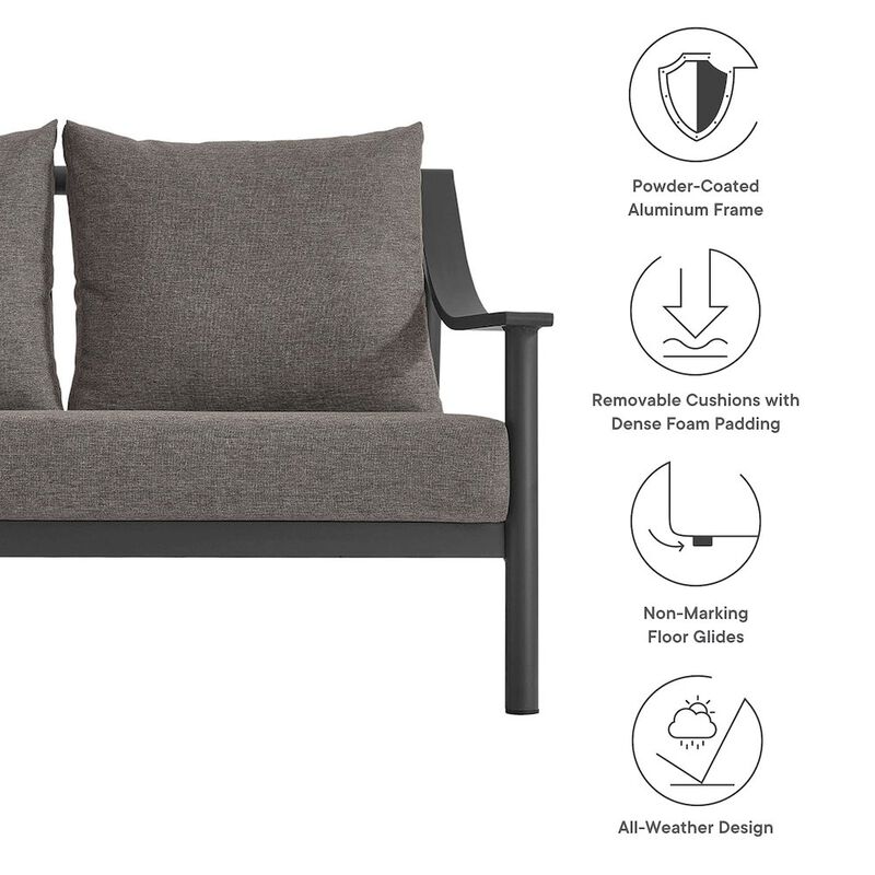 Terrace Outdoor Patio Aluminum Sofa image number 2