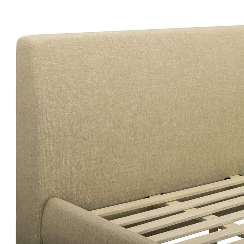 Rayne Honey Textured Fabric King Bed image number 3