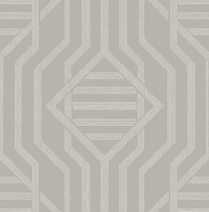 Essex Light Grey Geometric Wallpaper