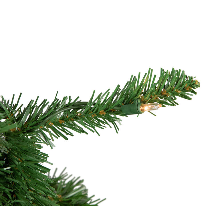 7.5' Pre-Lit Pencil White River Fir Artificial Christmas Tree - Clear Lights
