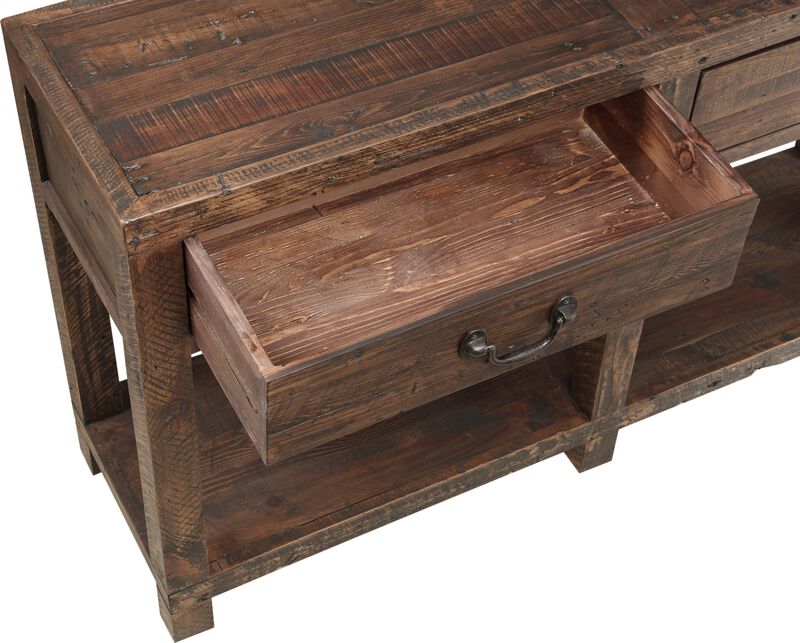 Craster Reclaimed Wood Console Table in Smoky Taupe