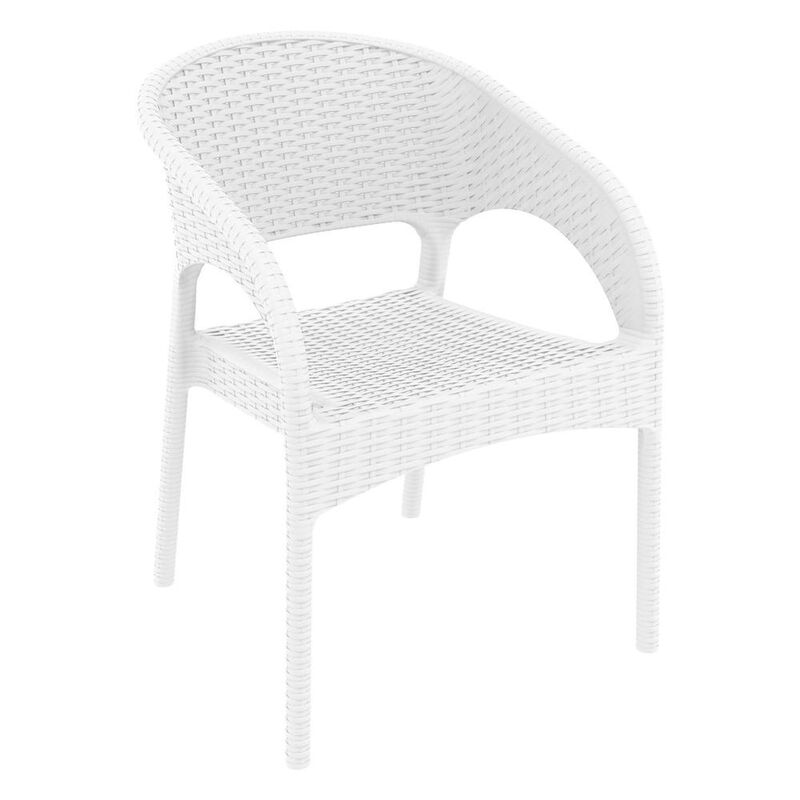 Belen Kox Panama Dining Arm Chair, Set of 2, White, Belen Kox image number 1