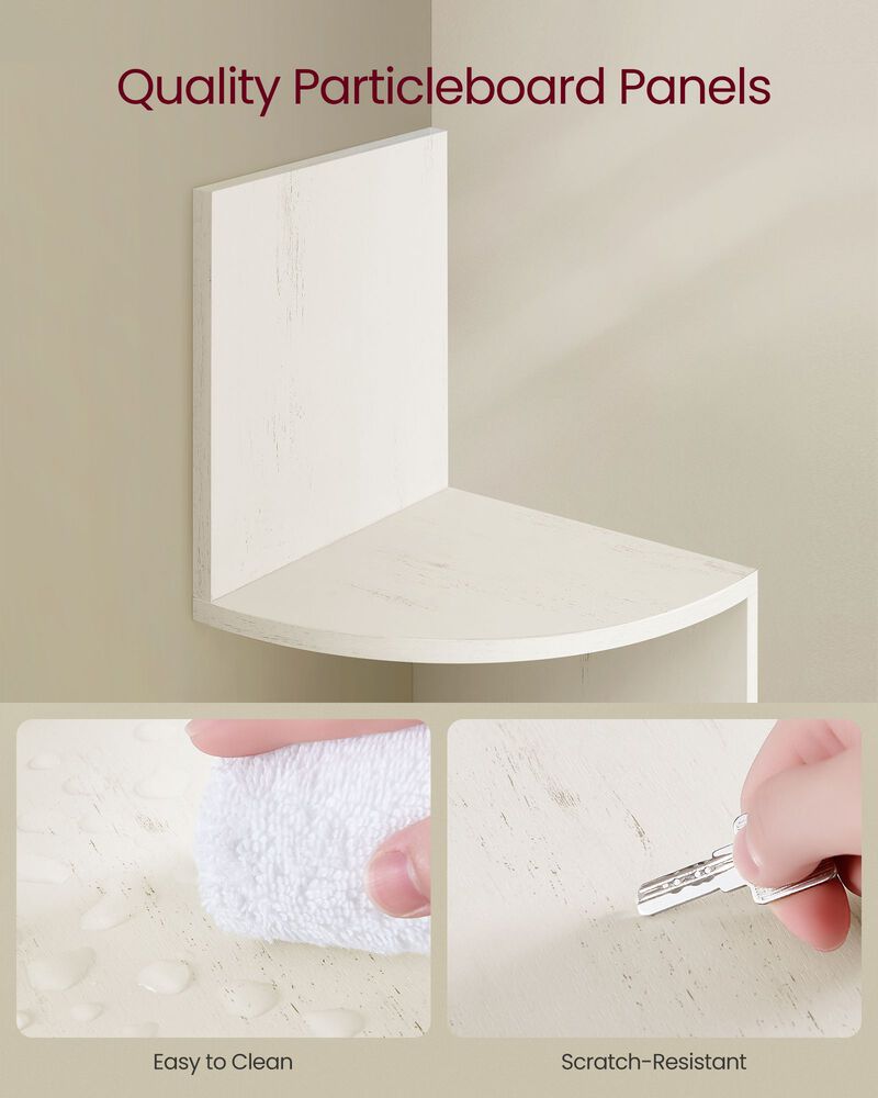 5-Tier Wall Mounted Corner Shelf for Space-Saving Storage and Display