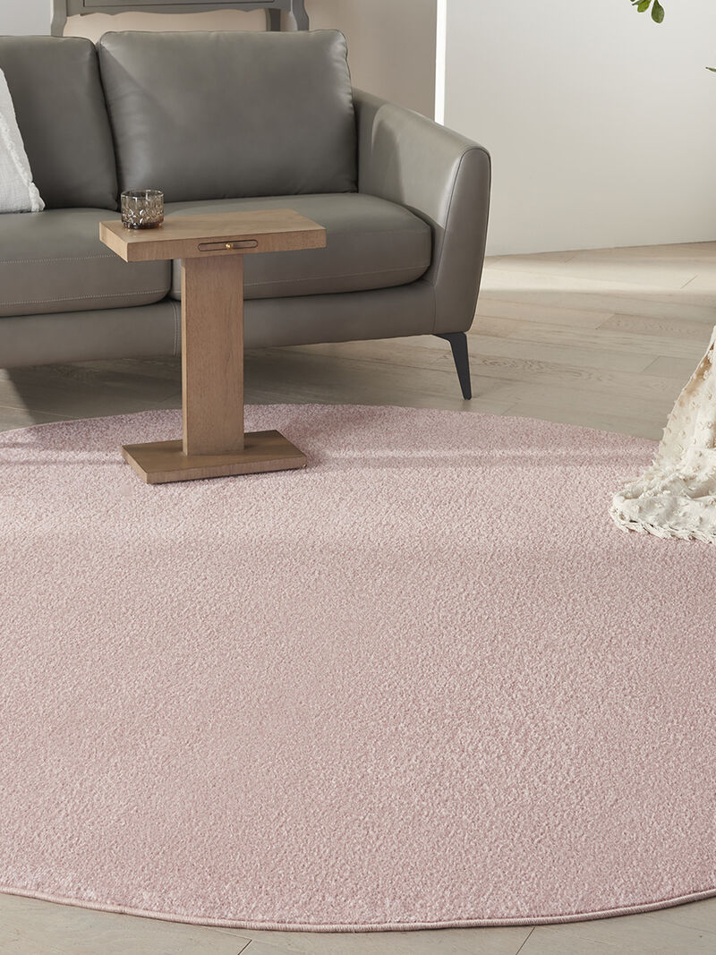 Nourison Essentials NRE01 Pink 8' x Round Rug image number 7
