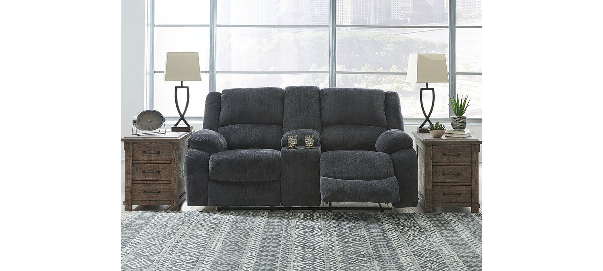 Draycoll Reclining Loveseat W/Console