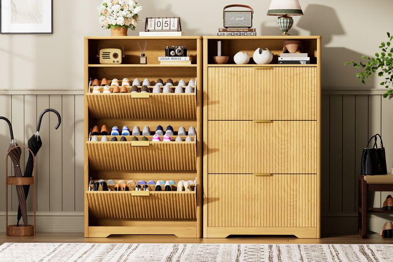 TATEUS Tall Free Standing Shoe Organizer Rack