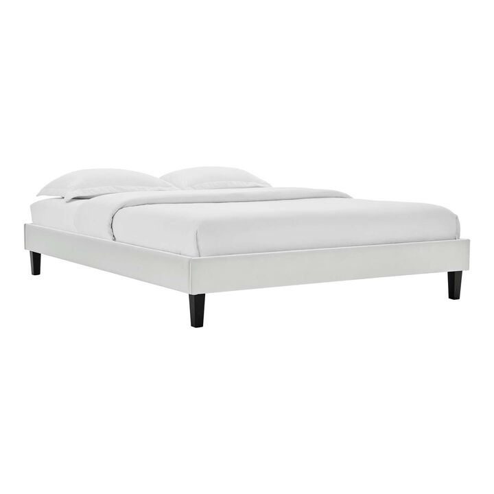 Modway - Reign Twin Performance Velvet Platform Bed Frame