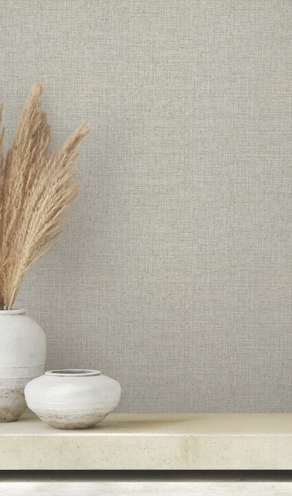 Clarkson Light Grey Woven Wallpaper