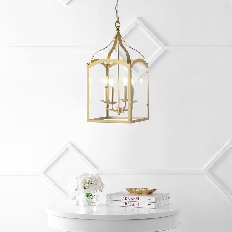 Ruth Traditional Classic Lantern Metal/Glass LED Pendant