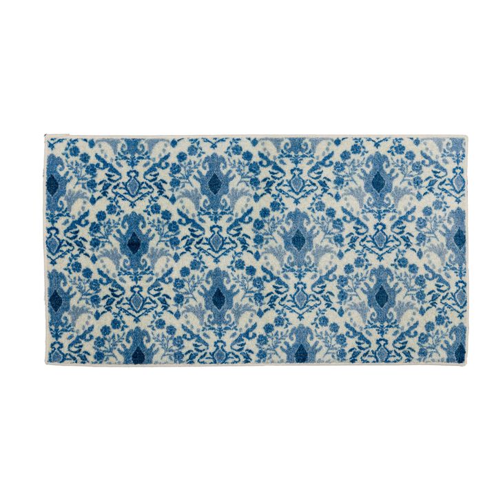 Prismatic Damask Tile Bath and Kitchen Mat Collection