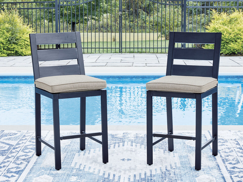 Mabry Shores Outdoor Counter Height Bar Stool (Set of 2)