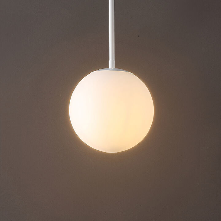 Bleecker 7.75" Metal/Glass Globe LED Pendant