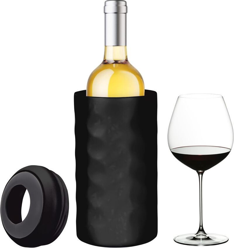 UMIEN | Premium Double Walled Wine Bottle Chiller | 750 mL Vacuum Insulated Wine Cooler