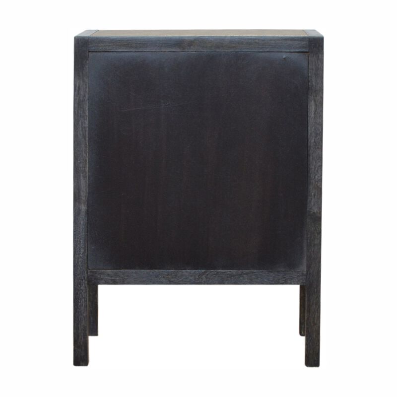 Artisan Furniture Solid Wood  Faux Leather Nightstand