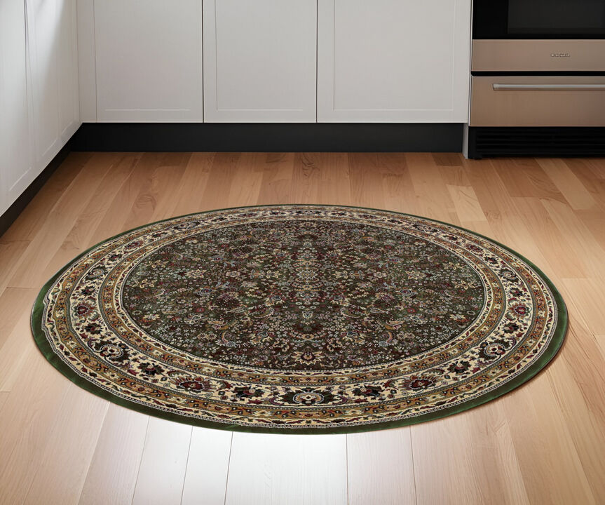 HomeRoots Oriental Round Rug