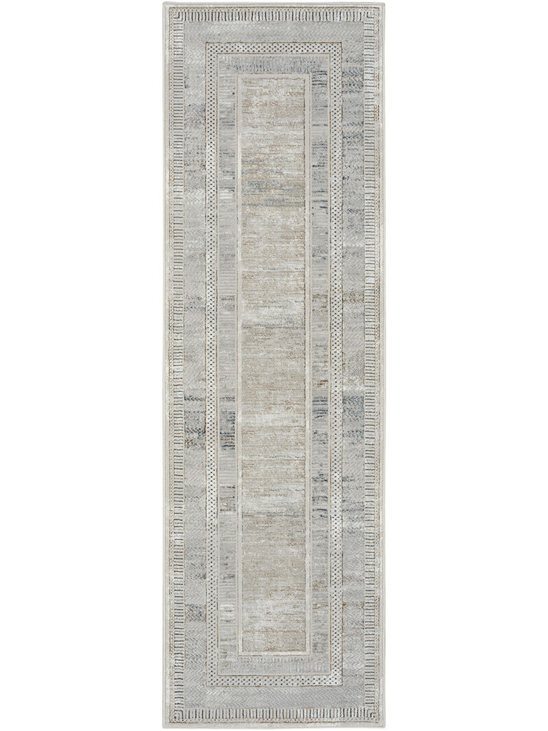 Glitz GLZ07 Ivory/Multicolor 2'3" x 7'6" Rug
