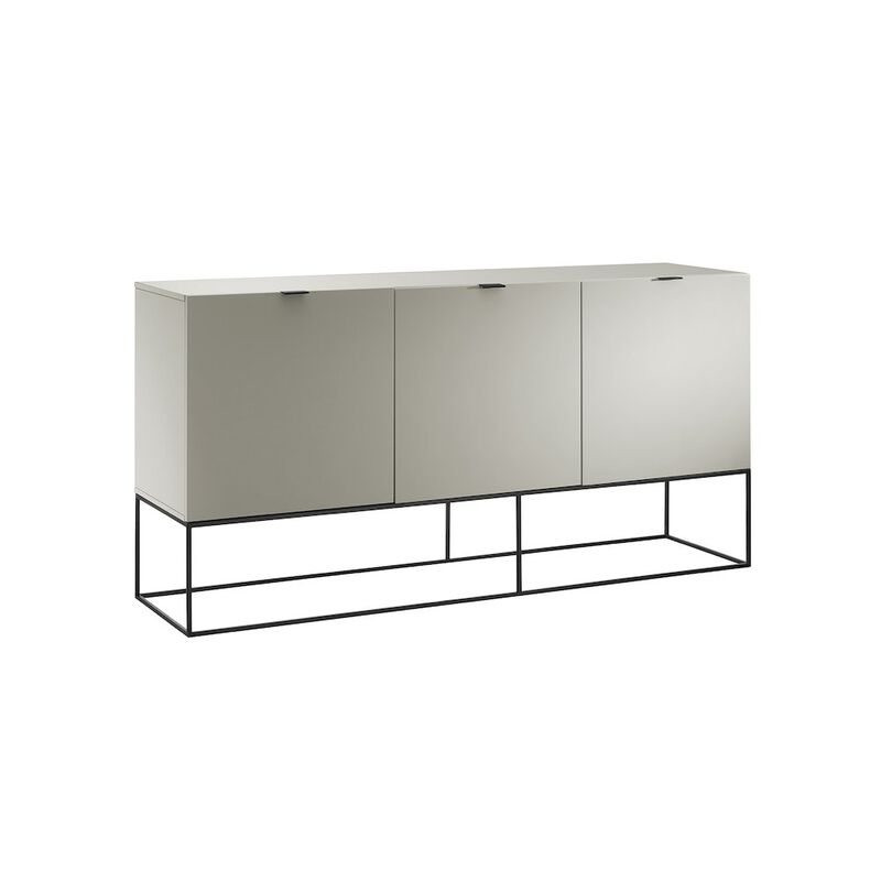 Casabianca Home Vizzione Buffet In Taupe High Gloss With Storage