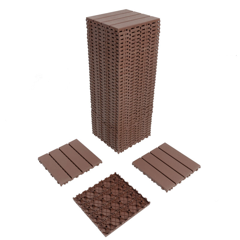 Streamdale 44-Pack Interlocking Deck Tiles for Patio, Balcony, Backyard image number 7