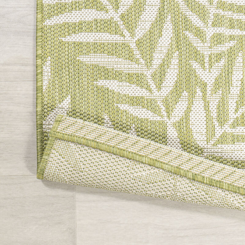 Nevis Palm Frond Square Indoor/Outdoor Area Rug