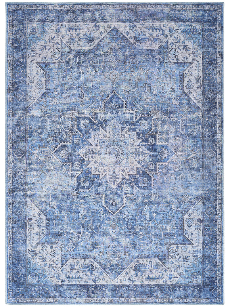 Nourison Washables NWB15 Blue 6' x 9' Rug
