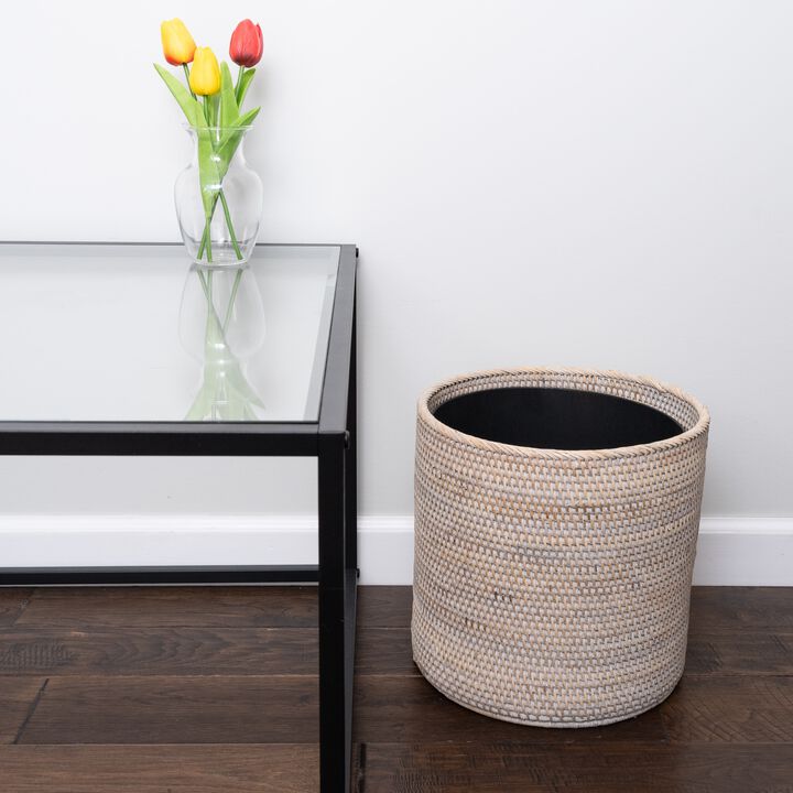 Saboga Home&trade; Round Waste Basket with Metal Liner