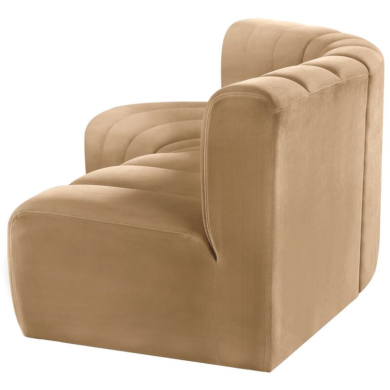 Meridian Furniture Arc Camel Velvet Modular Sofa