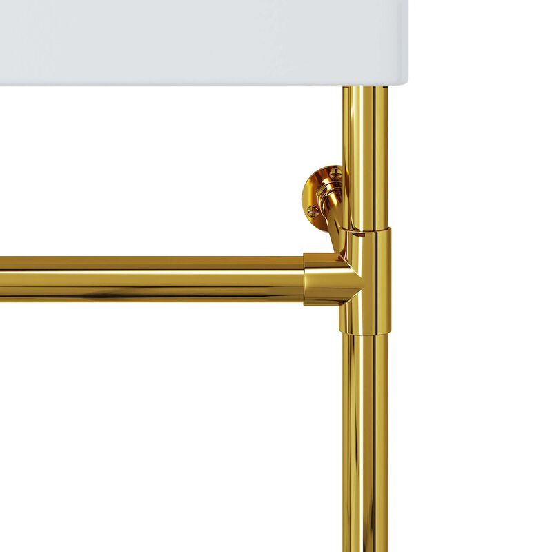 Redeem 24" Wall-Mount Gold Stainless Steel Bathroom Vanity image number 6